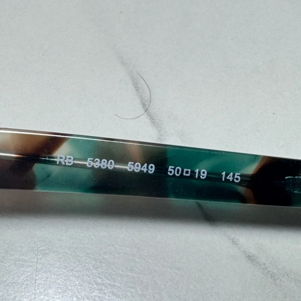 Ray-Ban RB 5380 5949 Green Tortoise Round Eyeglasses Frames 50-19-145